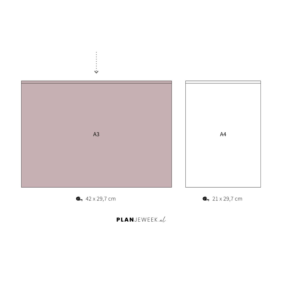 Prikkelarme A3 weekplanner / deskplanner 'Lotus' schrijfblok
