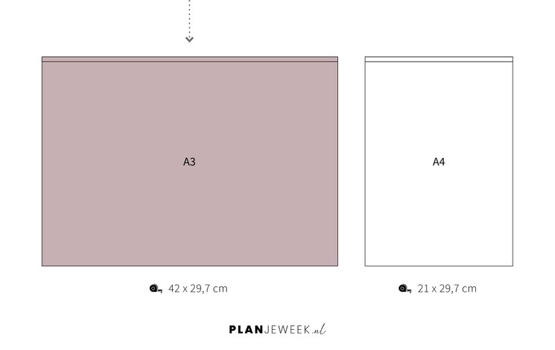 Prikkelarme A3 weekplanner / deskplanner 'Lotus' schrijfblok