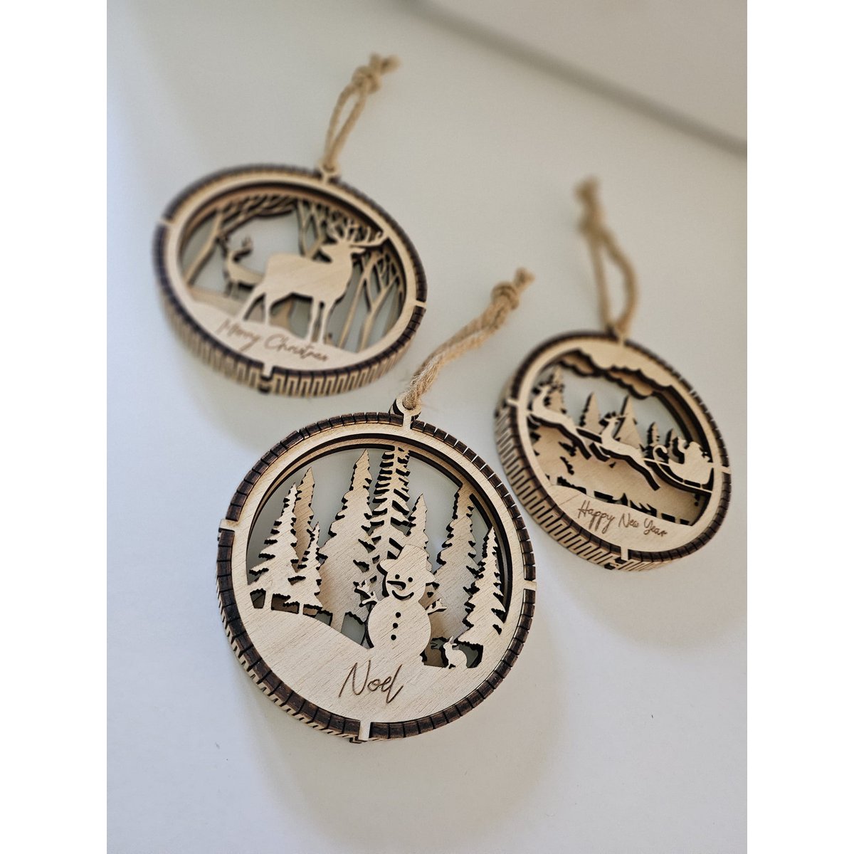 Set of 3 Christmas pendants