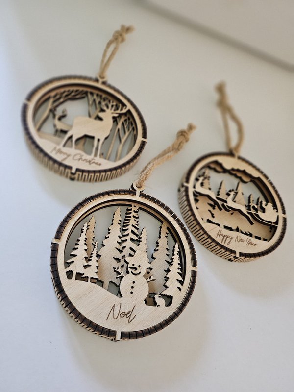 Lot de 3 pendentifs de Noël
