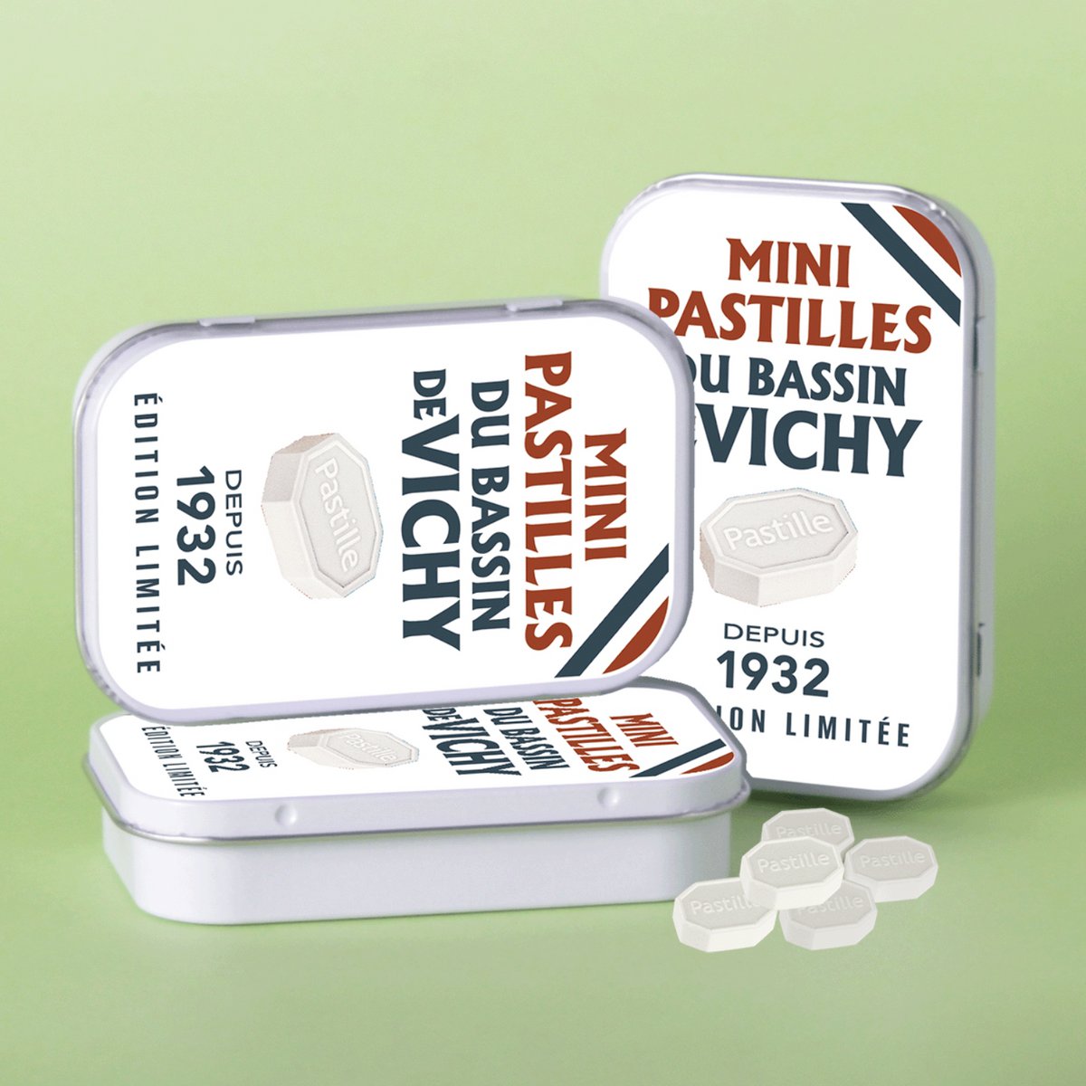 Retro -Sammlerpaket - Mini Vichy Pastilles seit 1932