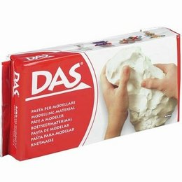 A 1 kg package of white badger clay, suitable for DIY craft projects.