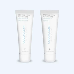 Two white toothpaste tubes labeled "Professional Toothpaste" with a clean, minimalist design.