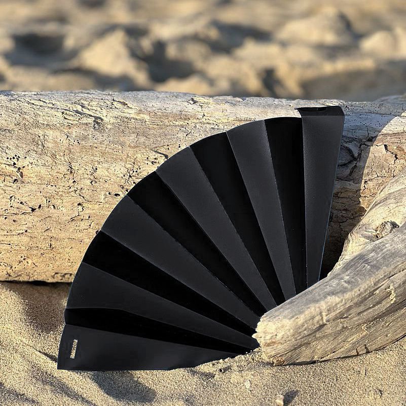Hand fan, fan, fan, black opaque