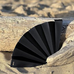 Hand fan, fan, fan, black opaque