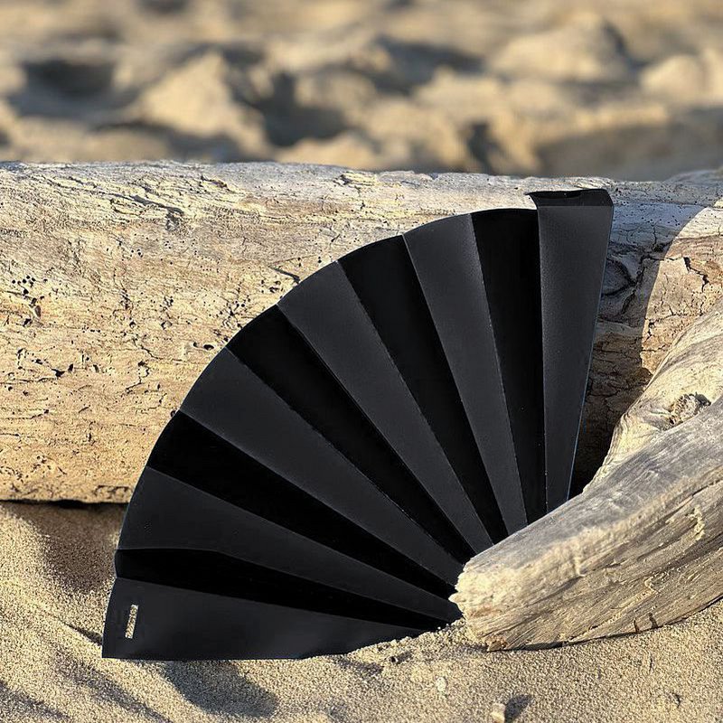 Hand fan, fan, fan, black opaque