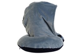 COJIN VIAJE POLIESTER 30X10X32 CAPUCHA AZUL MARINO RC208033