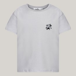 T-shirt in cotone con ricamo da calcio