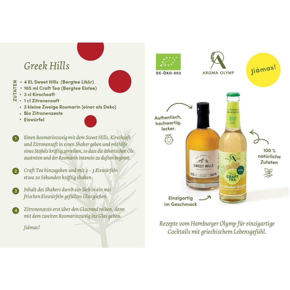 Sweet Hills - biologisch graan met Griekse bergthee en lindebloesemhoning