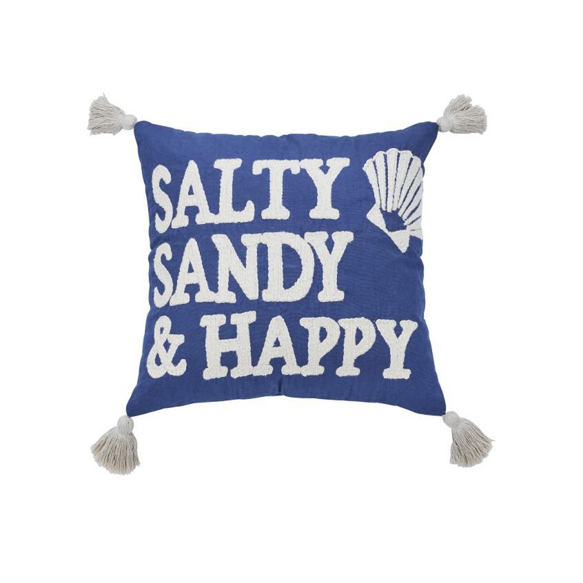 Cushion cover SEALIFE SALTY SANDY HAPPY, 45x45cm