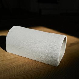 Keramikwandlampe - strukturiertes Weiß