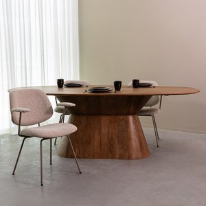 Hazer Jagger Esstisch – Nature Smooth – Mangoholz – 240 cm – Oval 240 x 76 x 110 cm