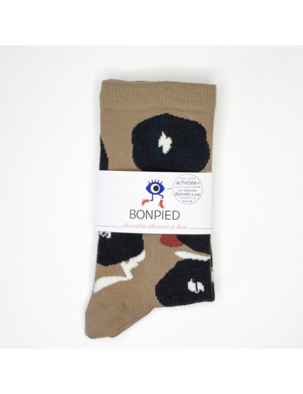 Amira 36-41 Socken in Frankreich und Solidarität aus der Marke Bonpied gemacht
