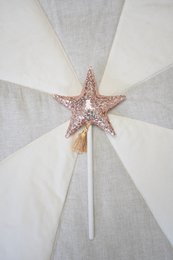 Eventyrlig krone og tryllestav tryllesæt "Rose Gold"