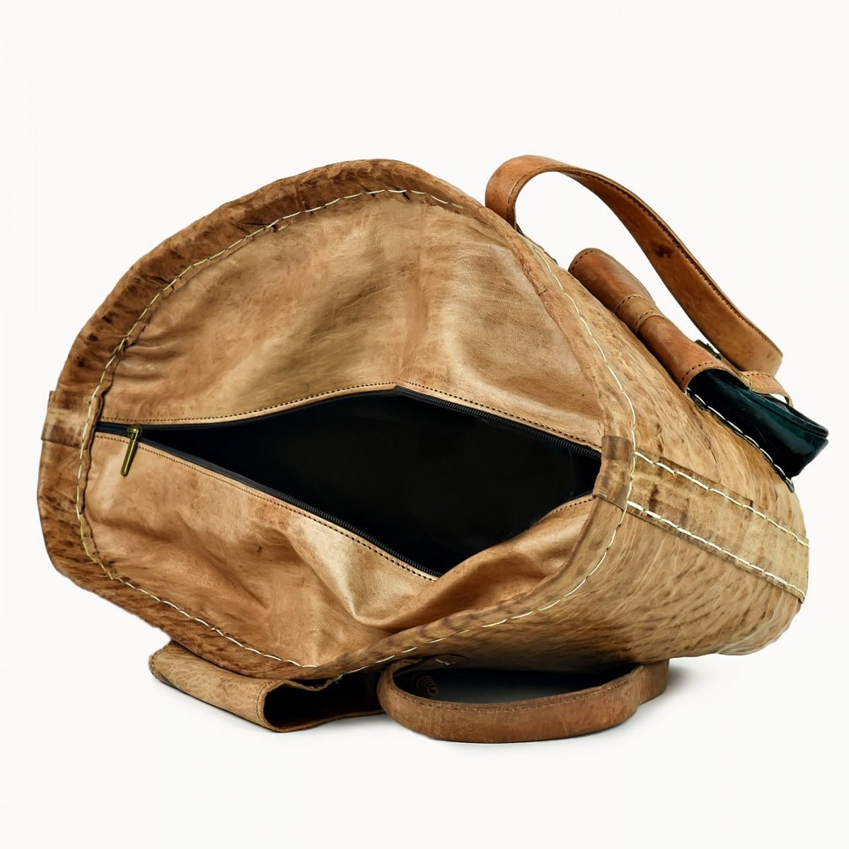 Leather Basket 'Saint Tropez'