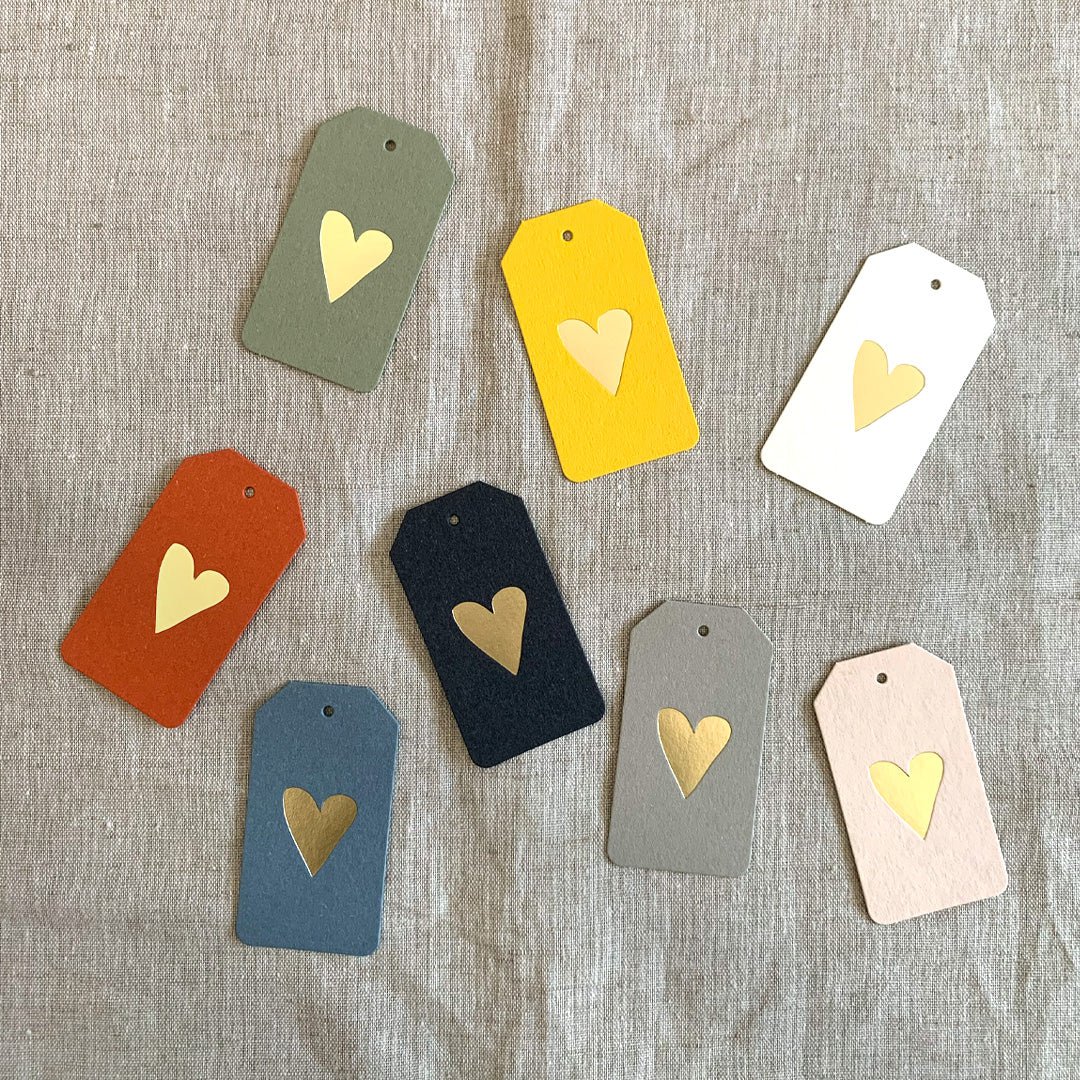 Geschenktag / hart / maat s / boekdruk