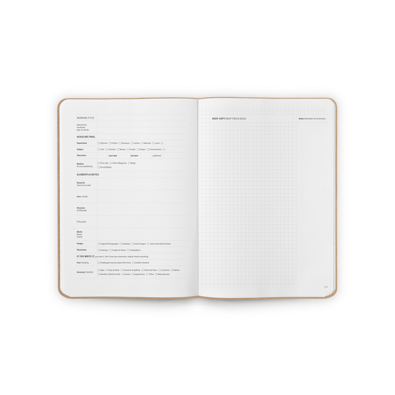 Journalist-Briefpapier-Notizbuch