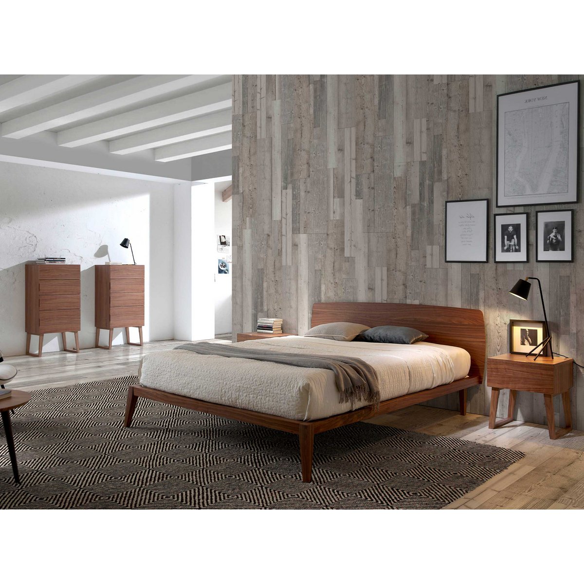 Walnut bed model 7178 Angel Cerdá S.L.