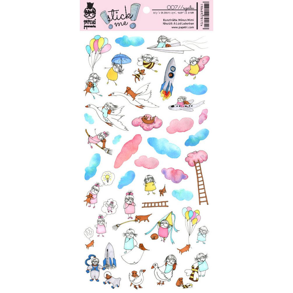 Transparant waterdicht stickervel - vliegend