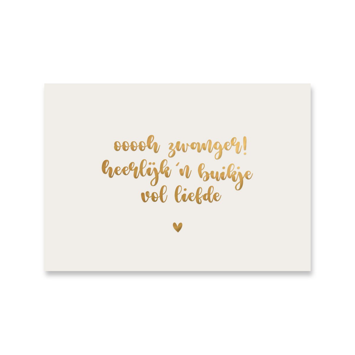 Carte Enceinte! Ventre | Feuille d'or