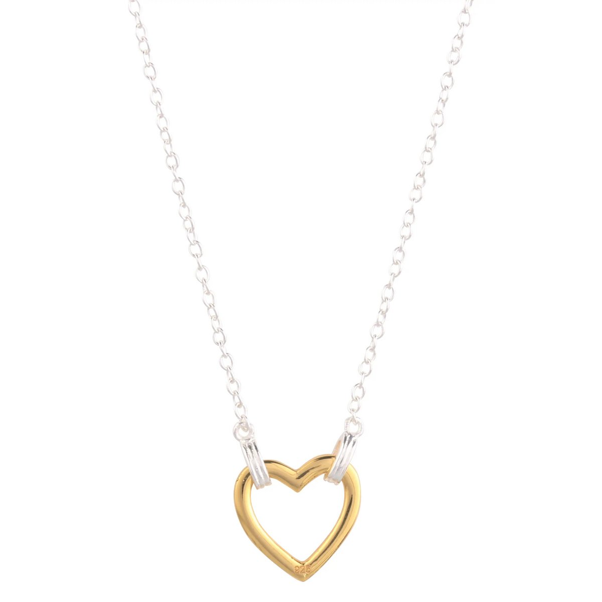 Collier pendentif cœur plaqué or 18 carats