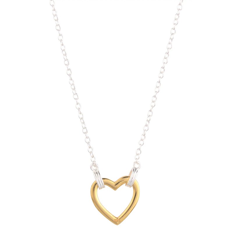 Collier pendentif cœur plaqué or 18 carats