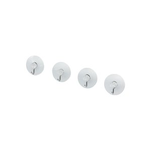 Set van 4 Fackelmann Tecno transparante zuignap muurhaken