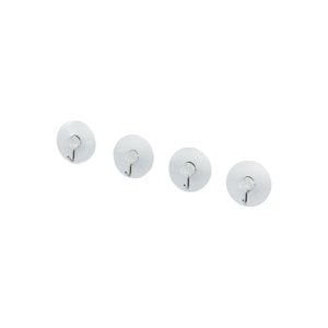 Set van 4 Fackelmann Tecno transparante zuignap muurhaken