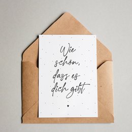 Postkort "Hvor dejligt at du eksisterer ♥"