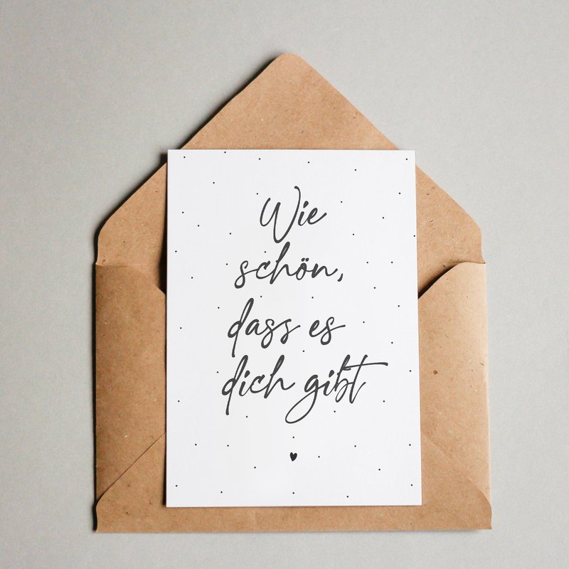 Postkort "Hvor dejligt at du eksisterer ♥"