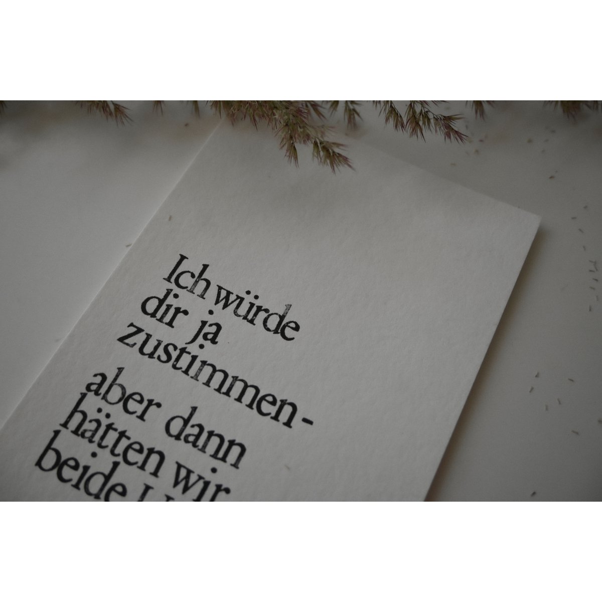 Stemplet postkort "Jeg er enig med dig"