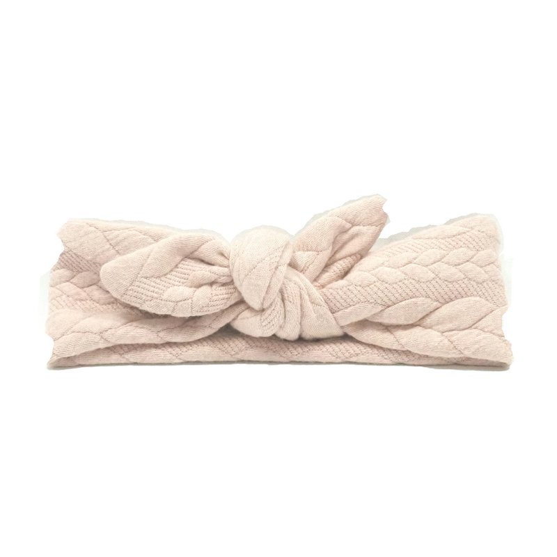 Babyhaarbandje GEKNOOPT Kabel  sand OK 4134