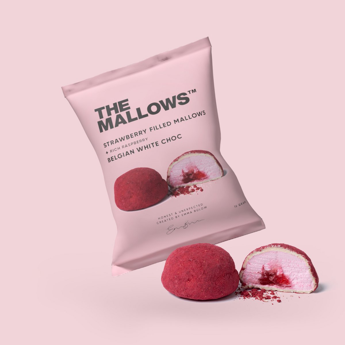 Erdbeergefüllte Mallows + Rich Raspberry Box & White Choc - 5 PCs