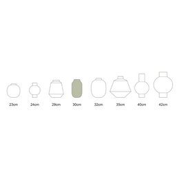 Vase Metal Oval Yellow 30cm