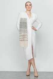 Cybele Shawl Ecru-Beige-Black