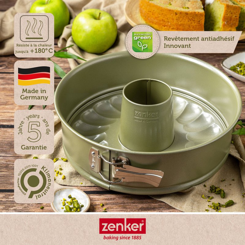 Zenker Green Vision double-bottomed savarin and springform pan 26 cm