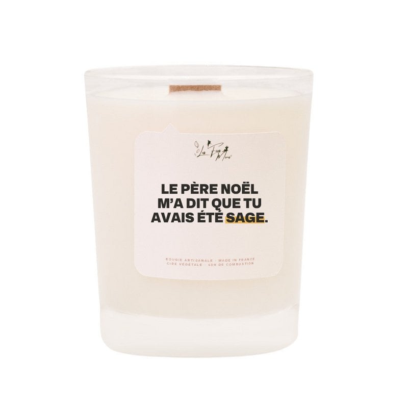 Scented candle: Santa Claus told me you were good