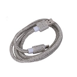 Tipo de cable USB -C 1m en diamantes de imitación de plata - 10W