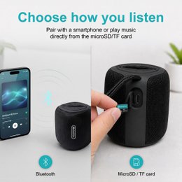 Altavoz Bluetooth portátil XB-009: negro, libertad inalámbrica y diseño práctico para el día a día