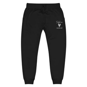 Self Love Unisex-Fleece-Jogginghose mit Stickerei, modische Jogginghose