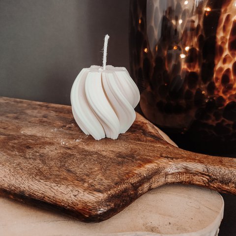 Swirl kaars | koolzaadwas