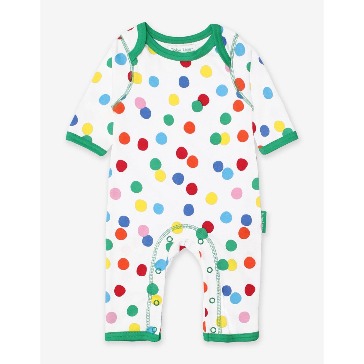 Biologische katoenen baby pyjama met een confetti -print