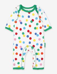 Organisk bomulds baby pyjamas med et konfetti -tryk