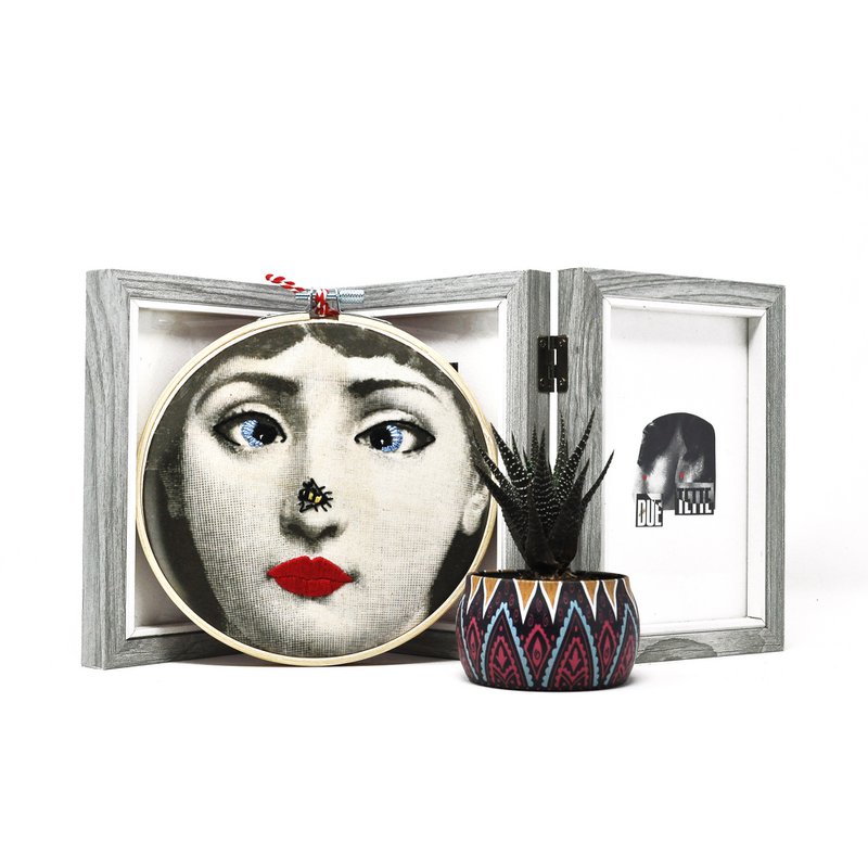 Fornasetti Portraits 15cm – Embroidered Wall Art Retail Starter Pack (7pcs)