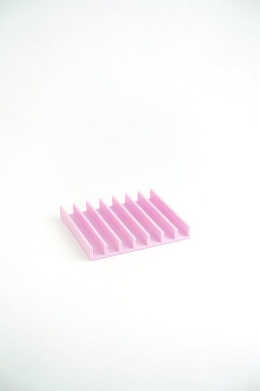Soap dish made from recycled PET pink hibiscus reef