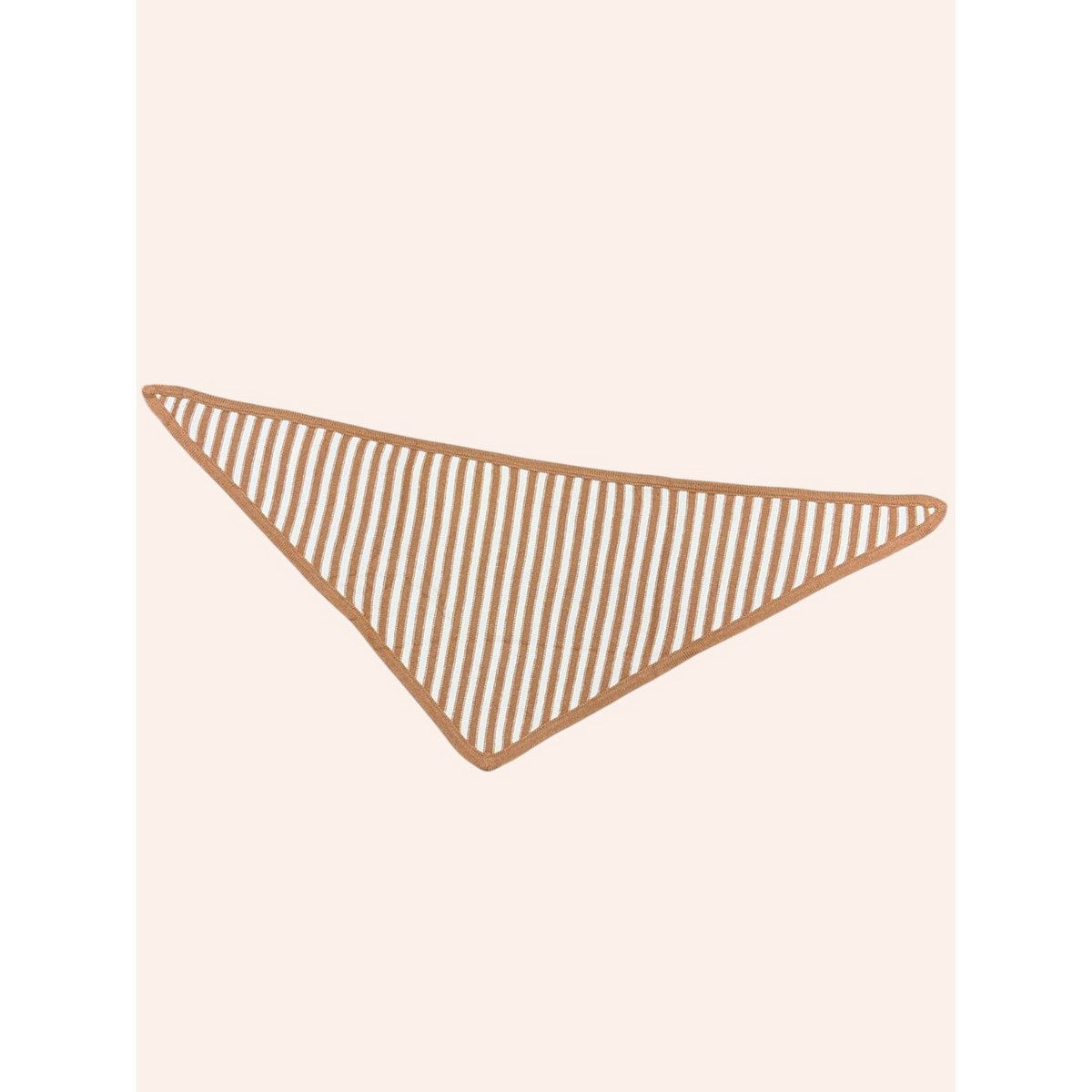 Foulard triangle rayé 100% laine mérinos