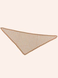 Foulard triangle rayé 100% laine mérinos