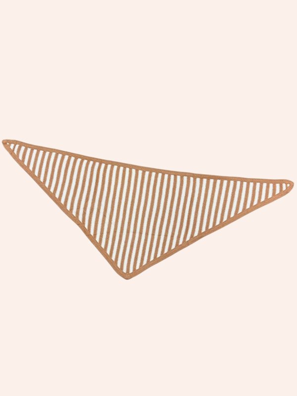 Foulard triangle rayé 100% laine mérinos