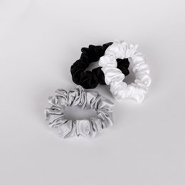 SCRUNCHIES - WHITE, BLACK & SILVER