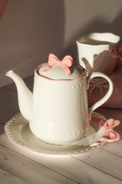 Theepot Ribbon Grace roze 950 ml Isabelle Rose